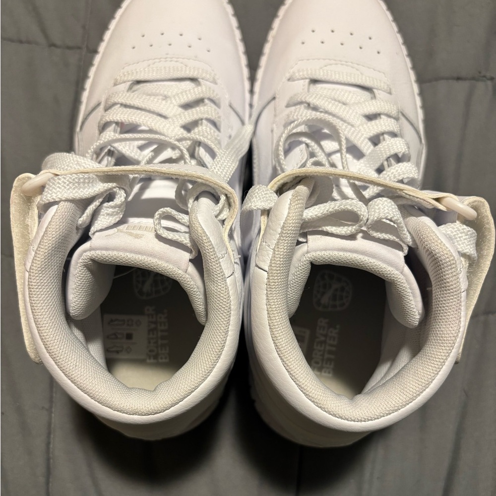 PUMA Carina Mid White Hightop Sneakers Womens Size 7.5 - Picture 7 of 9